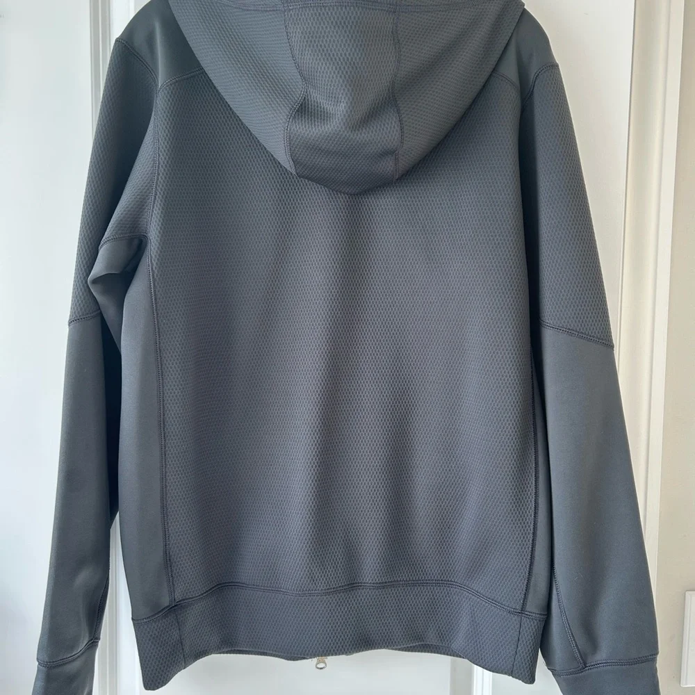 Nike Dark Gray Therma-Fit Ole Miss Zip-Up Hoodie - Picture 6 of 6